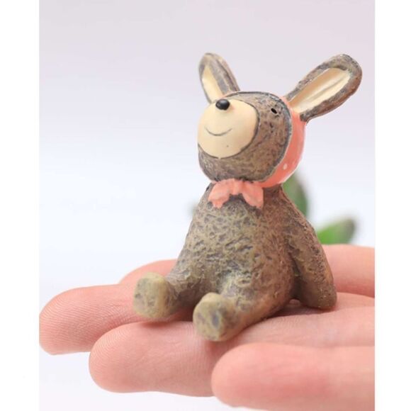 Mini Bunny Rabbit Figurine - Picture 2 of 5